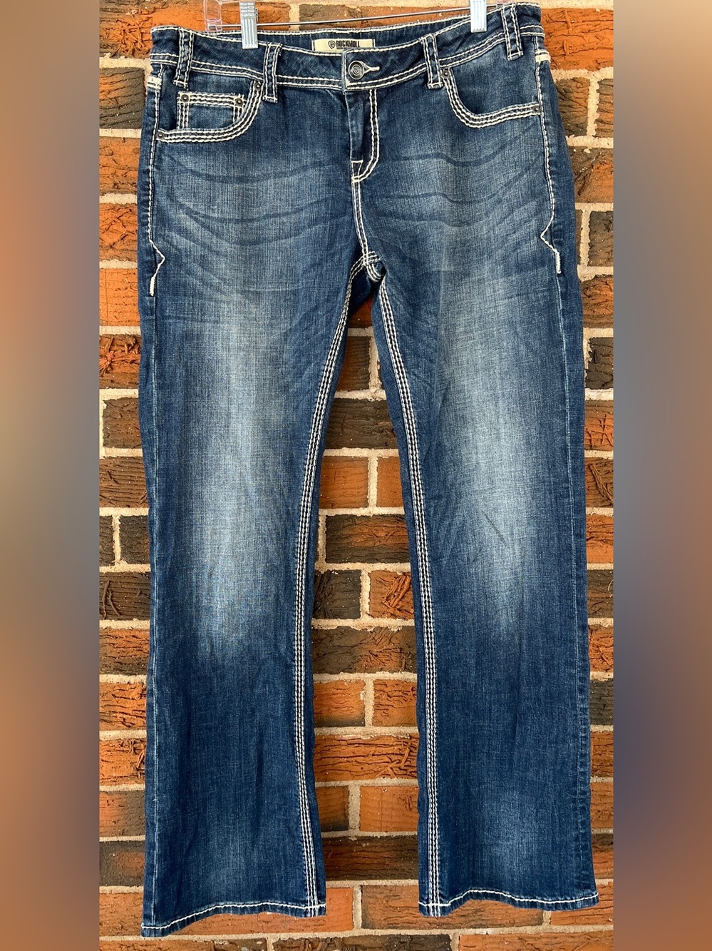 NWOT Women’s Rock & Roll Denim Mid Rise Riding Bootcut Jeans Size 34x34